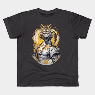 Japanese white Dragon Design for tshirt white dragon design T-shirt Kids T-Shirt